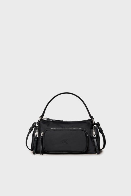 Calvin Klein Logolu Çıkarılabilir Askılı LV04F3132GUB1 Bayan Çanta LV04F3132G UB1 SİYAH - Calvin Klein