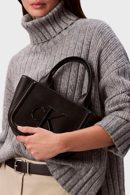 Calvin Klein Logolu Çıkarılabilir Askılı LV04F3219GUB1 Bayan Çanta LV04F3219G UB1 SİYAH - Calvin Klein (1)