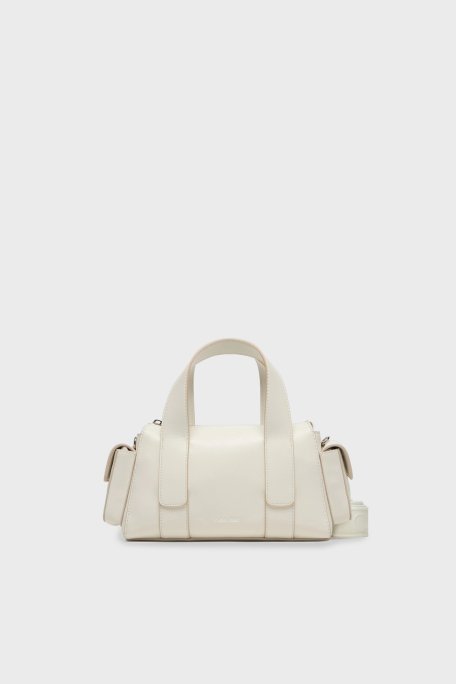 Calvin Klein Logolu Çıkarılabilir Askılı LV04F3291GFUP Bayan Çanta LV04F3291G FUP EKRU - Calvin Klein