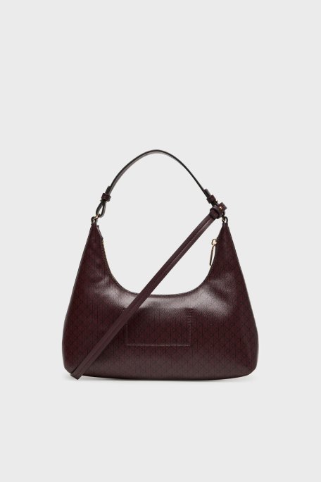 Calvin Klein Logolu Çıkarılabilir Askılı LV04F3298G2XD Bayan Çanta LV04F3298G 2XD BORDO - Calvin Klein (1)