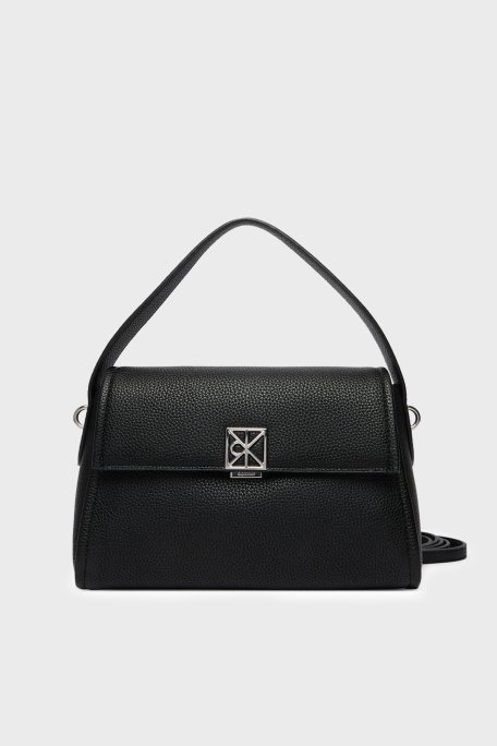 Calvin Klein Logolu Çıkarılabilir Askılı LV04F3425GUB1 Bayan Çanta LV04F3425G UB1 SİYAH - Calvin Klein