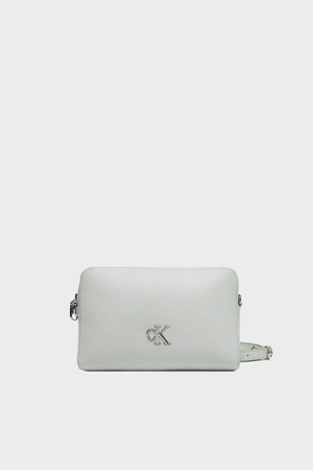 US Calvin Klein Logolu Çıkarılabilir Askılı LV04K3162GGN9 Bayan Çanta LV04K3162G GN9 AÇIK GRİ - Calvin Klein