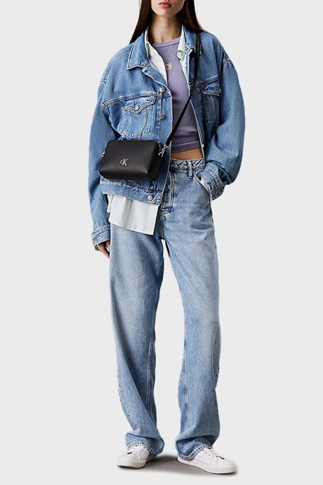 Calvin Klein Logolu Çıkarılabilir Askılı LV04K3162GUB1G Bayan Çanta LV04K3162G UB1G SİYAH - Calvin Klein (1)