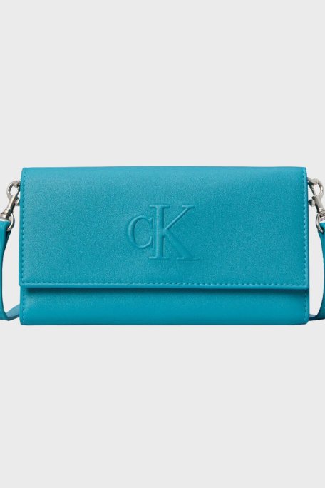 Calvin Klein Logolu Çıkarılabilir Askılı Portföy LV04K1006GXT6 Bayan Cüzdan LV04K1006G XT6 YEŞİL - Calvin Klein