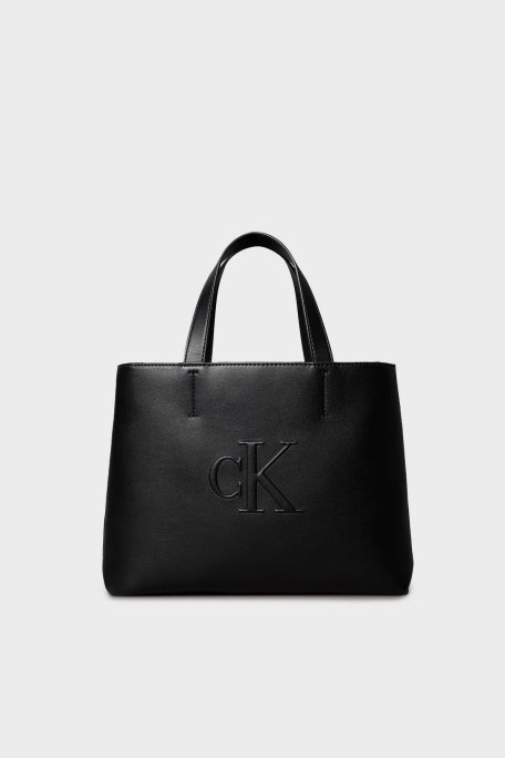 US Calvin Klein Logolu Çıkarılabilir Askılı Tote LV04K3111GUB1 Bayan Çanta LV04K3111G UB1 SİYAH - Calvin Klein