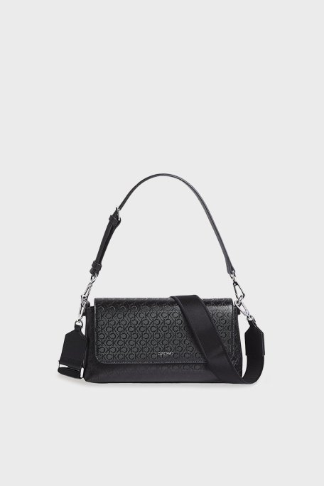 Calvin Klein Logolu Çıkarılabilir ve Ayarlanabilir Askılı LV04F3101GUB1 Bayan Çanta LV04F3101G UB1 SİYAH - Calvin Klein