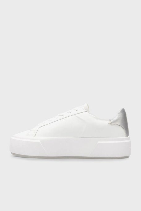 Calvin Klein Logolu Deri Kalın Taban Sneaker YW0YW019290LC Bayan Ayakkabı YW0YW01929 0LC BEYAZ - Calvin Klein (1)