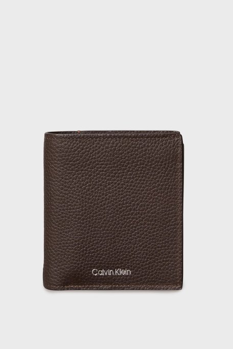 Calvin Klein Logolu Deri Kartlık LV04D1063GYG1 Erkek Cüzdan LV04D1063G YG1 KAHVE - Calvin Klein