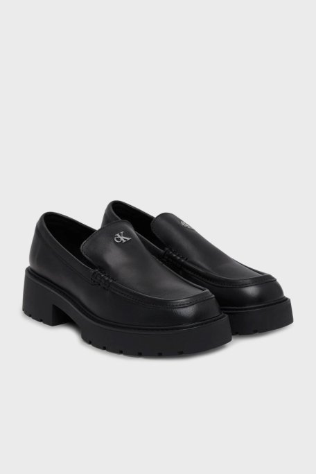 Calvin Klein Logolu Deri Loafer YW0YW01862BEH Bayan Ayakkabı YW0YW01862 BEH SİYAH - Calvin Klein (1)