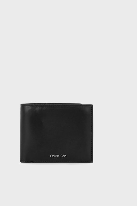 Calvin Klein Logolu Deri LV04D1164GUB1 Erkek Cüzdan LV04D1164G UB1 SİYAH - Calvin Klein