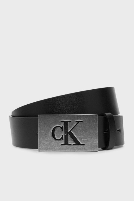 Calvin Klein Logolu Deri LV04D7043GV8L Erkek Kemer LV04D7043G V8L SİYAH - Calvin Klein