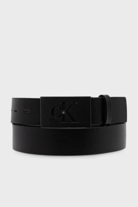 Calvin Klein Logolu Deri LV04D7043GV8N Erkek Kemer LV04D7043G V8N SİYAH - Calvin Klein