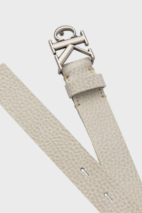 Calvin Klein Logolu Deri LV04K7003GCJH Bayan Kemer LV04K7003G CJH EKRU - Calvin Klein (1)
