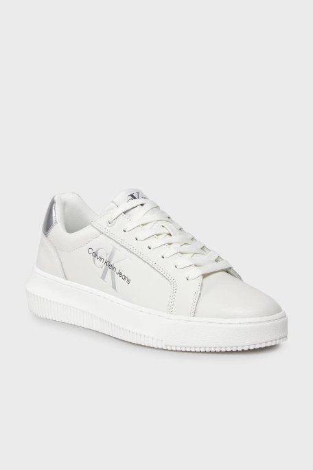 Calvin Klein Logolu Deri Sneaker Bayan Ayakkabı YW0YW01224 YBR BEYAZ - Calvin Klein (1)