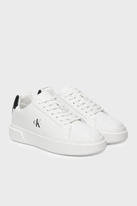 Calvin Klein Logolu Deri Sneaker YW0YW0194706X Bayan Ayakkabı YW0YW01947 06X BEYAZ - Calvin Klein (1)