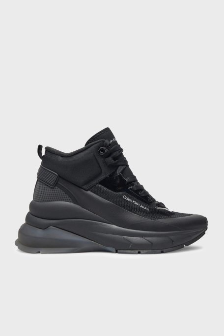 Calvin Klein Logolu Dolgu Topuklu Bilekli Sneaker YW0YW0157101R Bayan Ayakkabı YW0YW01571 01R SİYAH - Calvin Klein