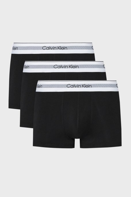 Calvin Klein Logolu Düşük Bel 3 Pack 000NB3956AUB1 Erkek Boxer 000NB3956A UB1 SİYAH - Calvin Klein