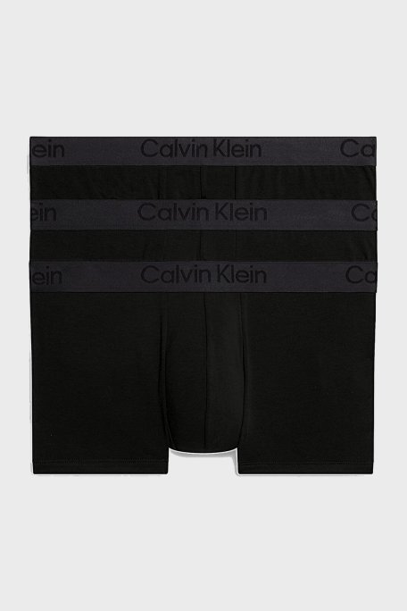Calvin Klein Logolu Elastik Bel Bantlı Düşük Bel 3 Pack 000NB3651AUB1 Erkek Boxer 000NB3651A UB1 SİYAH - Calvin Klein