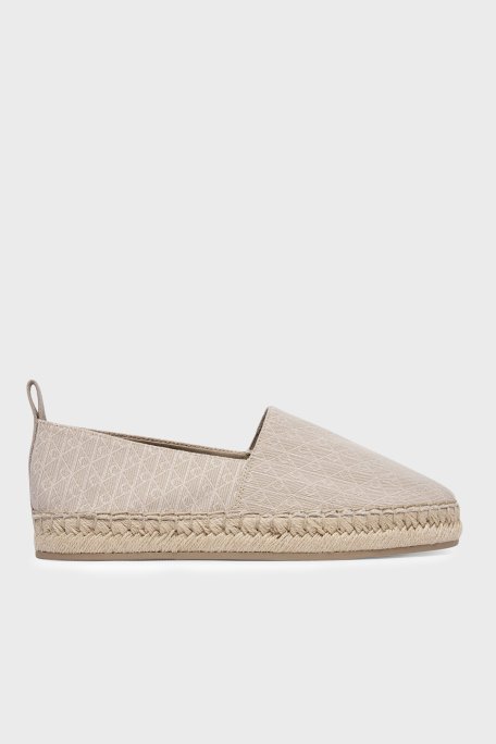 Calvin Klein Logolu Espadril Kadın Ayakkabı HW0HW02933 A04 BEJ - Calvin Klein