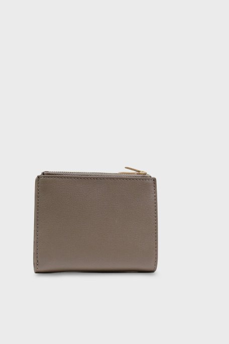 Calvin Klein Logolu Fermuarlı LV04F1135GVFU Bayan Cüzdan LV04F1135G VFU VİZON - Calvin Klein (1)