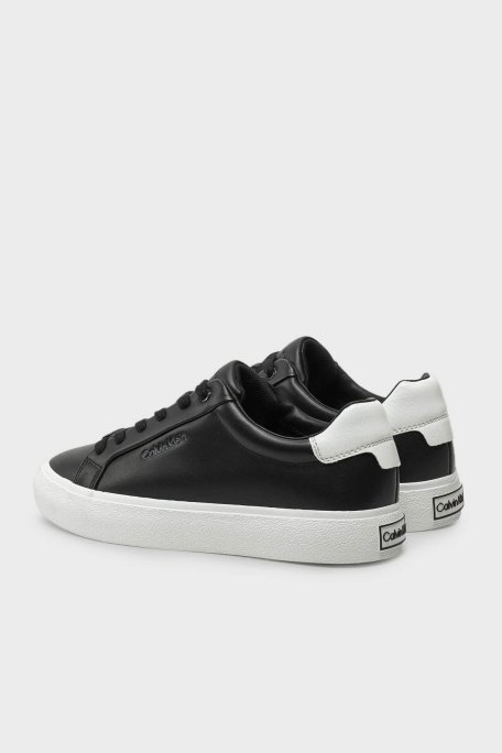 Calvin Klein Logolu Kalın Tabanlı Sneaker HW0HW024390GS Bayan Ayakkabı HW0HW02439 0GS SİYAH-BEYAZ - Calvin Klein (1)