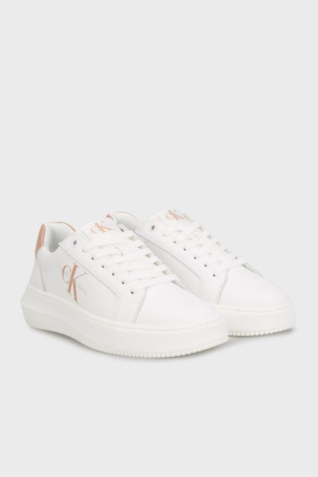 Calvin Klein Logolu Kalın Tabanlı Sneaker YW0YW008230K6 Bayan Ayakkabı YW0YW00823 0K6 BEYAZ - Calvin Klein (1)