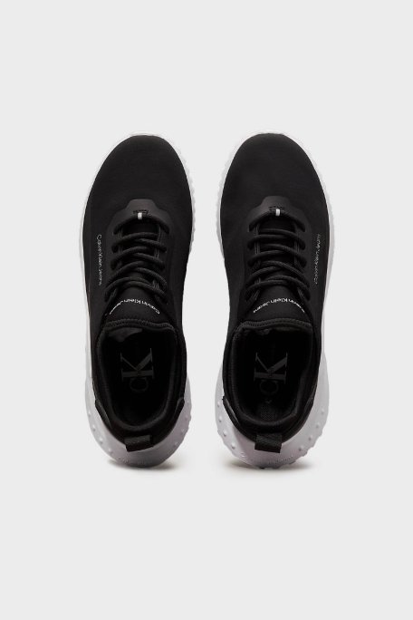 Calvin Klein Logolu Kalın Tabanlı Sneaker YW0YW016650GM Bayan Ayakkabı YW0YW01665 0GM SİYAH-BEYAZ - Calvin Klein (1)