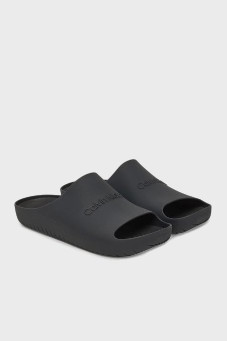 Calvin Klein Logolu Kare Burun Erkek Terlik HM0HM02014 0GJ SİYAH - Calvin Klein (1)