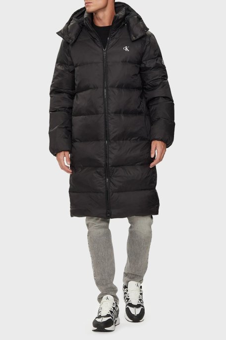 Calvin Klein Logolu Kuş Tüyü Dolgulu Şişme J30J326102BEH Erkek Mont J30J326102 BEH SİYAH - Calvin Klein (1)