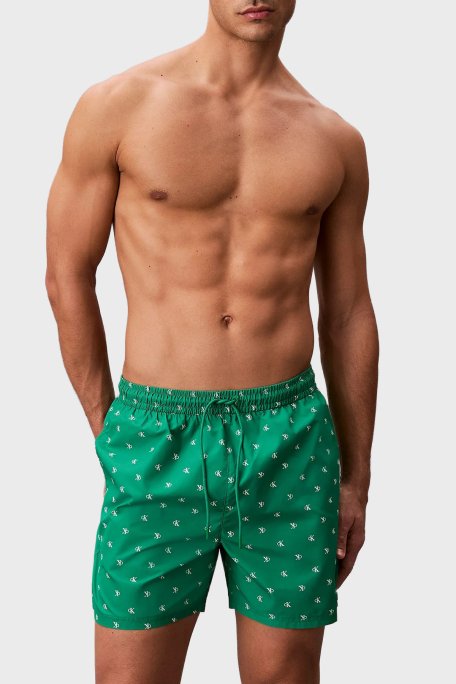 Calvin Klein Logolu LV00N6102733T Erkek Mayo Short LV00N61027 33T YEŞİL - Calvin Klein