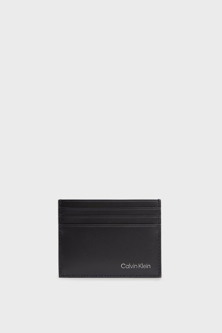 Calvin Klein Logolu LV04D1104GUB1 Erkek Kartlık LV04D1104G UB1 SİYAH - Calvin Klein