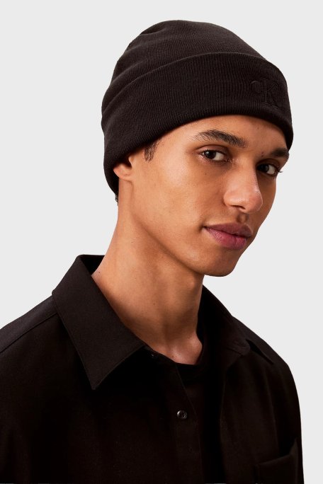 Calvin Klein Logolu LV04D8020GUB1 Erkek Bere LV04D8020G UB1 SİYAH - Calvin Klein (1)