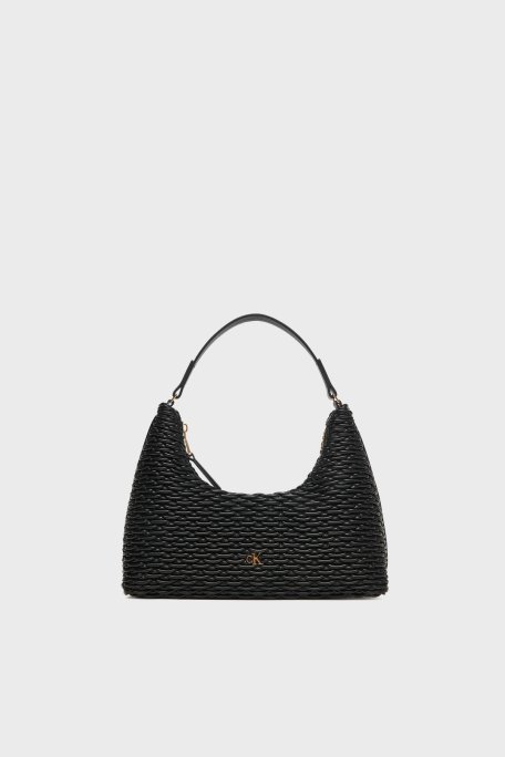 Calvin Klein Logolu Omuz Askılı LV04F3293GUB1 Bayan Çanta LV04F3293G UB1 SİYAH - Calvin Klein