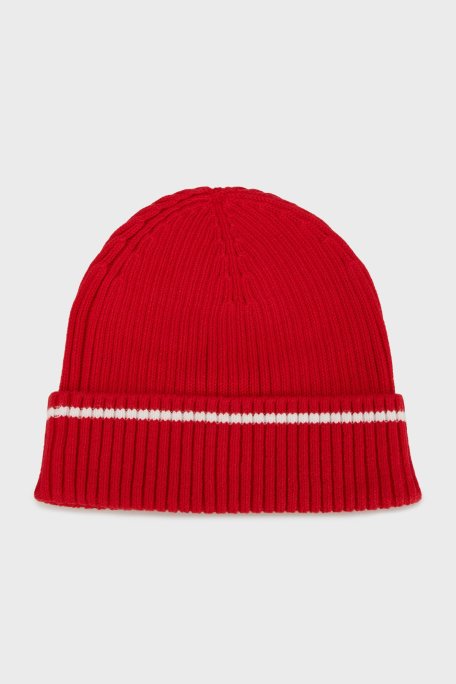 Calvin Klein Logolu Pamuk ve Kaşmir Karışımlı LV04D8054GXMD Erkek Bere LV04D8054G XMD BORDO - Calvin Klein (1)