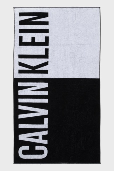 Calvin Klein Logolu Pamuklu 170*90 cm KU0KU00122BEH Unisex Plaj Havlusu KU0KU00122 BEH SİYAH - Calvin Klein