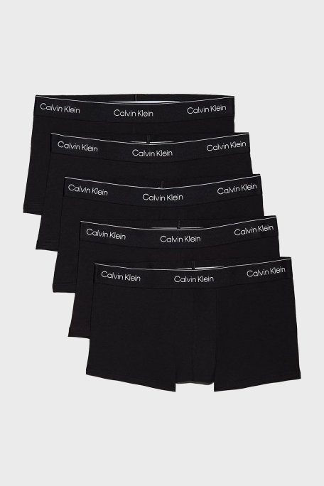 Calvin Klein Logolu Pamuklu 5 Pack LV00NB4390TM6 Erkek Boxer LV00NB4390 TM6 SİYAH - Calvin Klein