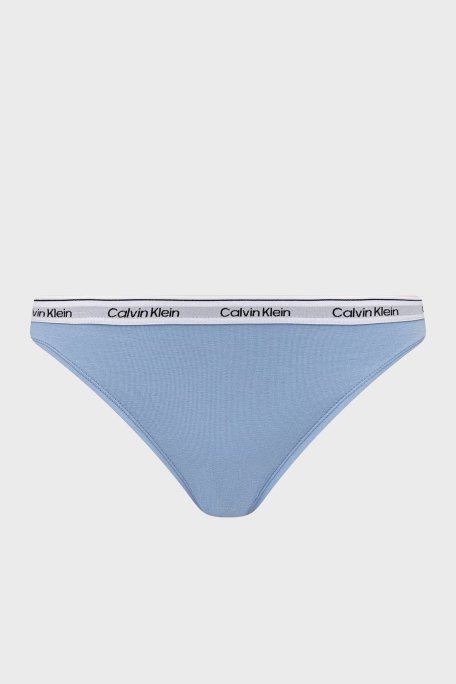 Calvin Klein Logolu Pamuklu Düşük Bel 3 Pack 000QD5207E31T Bayan Külot 000QD5207E 31T Mavi-Siyah-Beyaz - Calvin Klein (1)