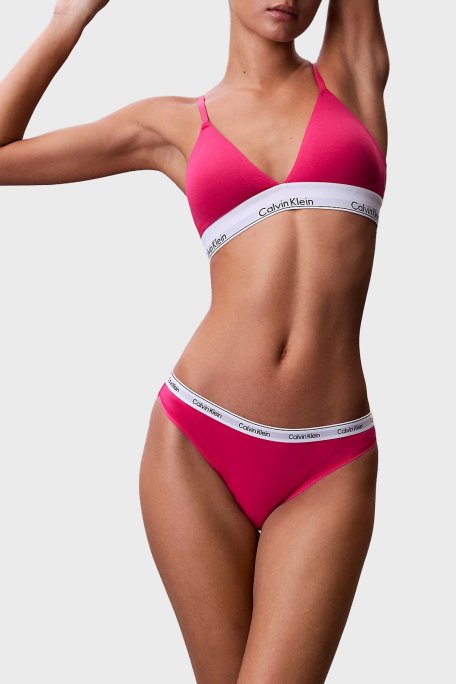 Calvin Klein Logolu Pamuklu Düşük Bel 3 Pack 000QD5207E320 Kadın Külot 000QD5207E 320 Fuşya-Kahve-Beyaz - Calvin Klein (1)