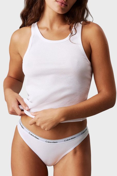 Calvin Klein Logolu Pamuklu Düşük Bel 3 Pack 000QD5207EW9F Bayan Külot 000QD5207E W9F Kırmızı-Beyaz-Gri - Calvin Klein (1)