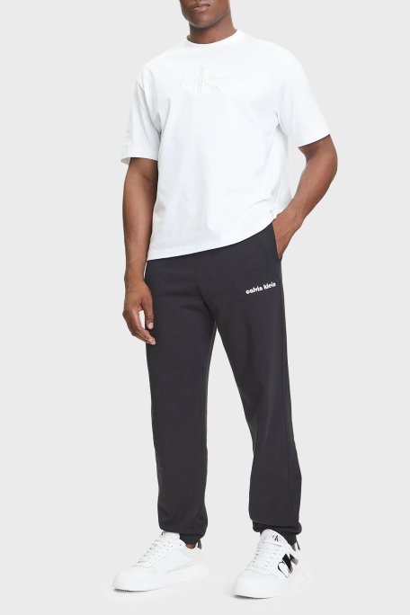 Calvin Klein Logolu Pamuklu Normal Bel Lastikli Paça Jogger LV04RC294GUB1 Erkek Pantolon LV04RC294G UB1 SİYAH - Calvin Klein (1)