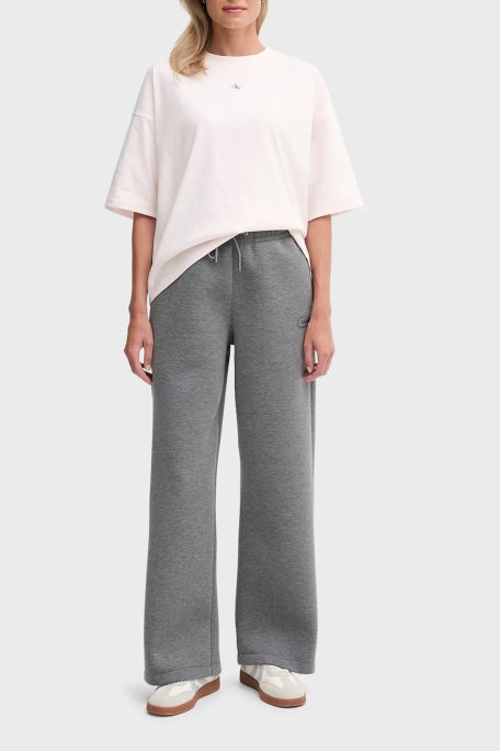 Calvin Klein Logolu Pamuklu Oversize Bisiklet Yaka LV047D204GWFI Bayan T Shirt LV047D204G WFI PUDRA - Calvin Klein (1)