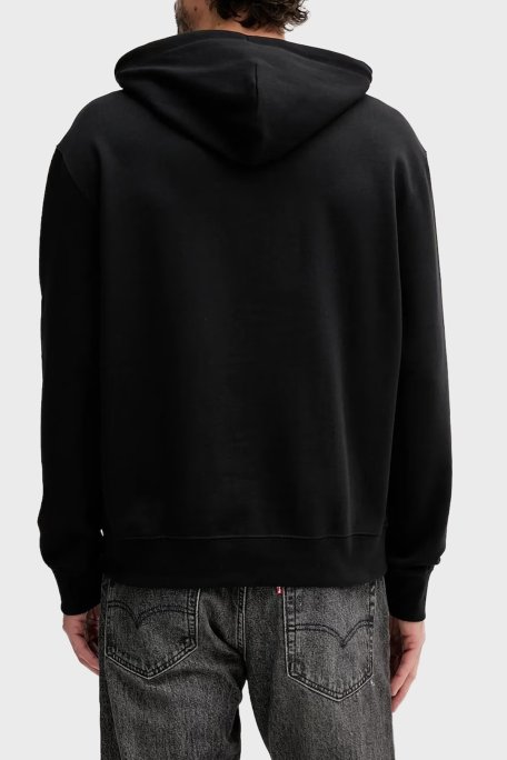 Calvin Klein Logolu Pamuklu Regular Fit Kapüşonlu LV04RC286GUB1 Erkek Sweat LV04RC286G UB1 SİYAH - Calvin Klein (1)