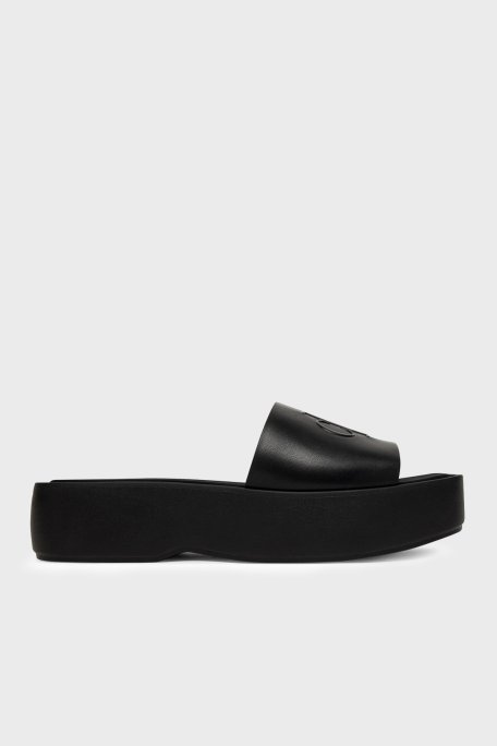 Calvin Klein Logolu Platform HW0HW030260GJ Bayan Terlik HW0HW03026 0GJ SİYAH - Calvin Klein