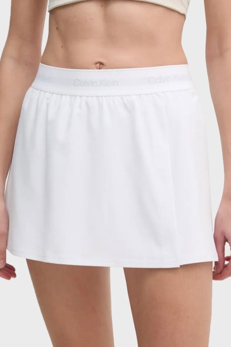 Calvin Klein Logolu Regular Fit Yüksek Bel Spor 00GWS4T901YAA Bayan Şort Etek 00GWS4T901 YAA BEYAZ - Calvin Klein