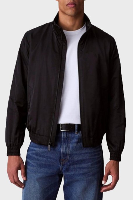 Calvin Klein Logolu Relaxed Fit Dik Yaka LV04RC516GUB1 Erkek Ceket LV04RC516G UB1 SİYAH - Calvin Klein