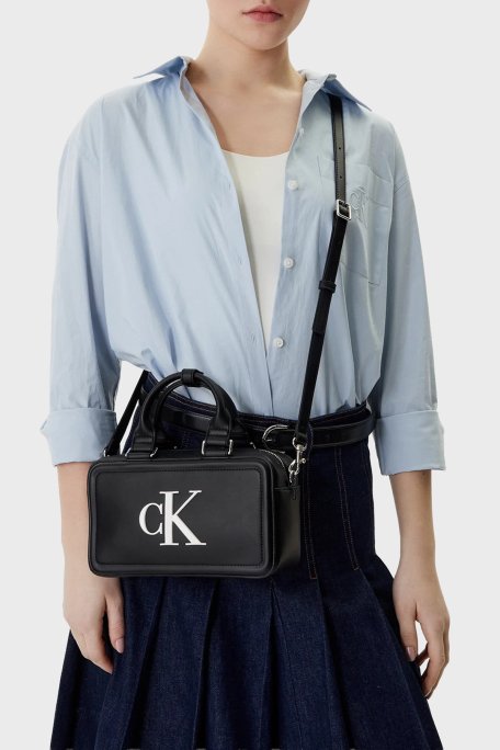 Calvin Klein Logolu Sabit Askılı LV04F3411G3L2 Bayan Çanta LV04F3411G 3L2 SİYAH - Calvin Klein (1)