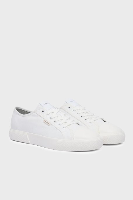 Calvin Klein Logolu Sneaker HM0HM021210K4 Erkek Ayakkabı HM0HM02121 0K4 BEYAZ - Calvin Klein (1)
