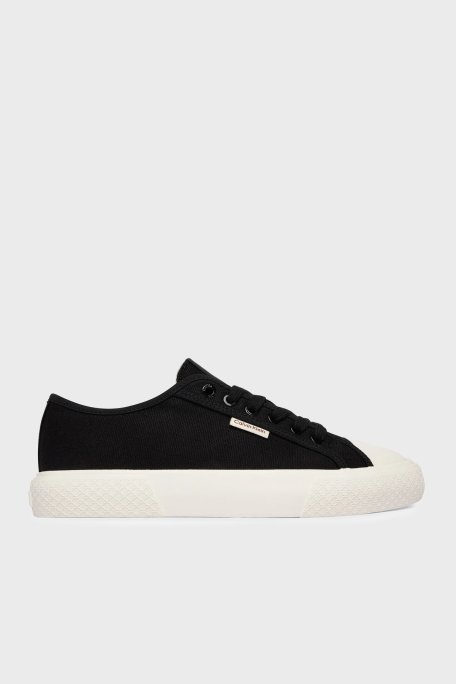 Calvin Klein Logolu Sneaker HW0HW02975BEH Kadın Ayakkabı HW0HW02975 BEH SİYAH - Calvin Klein