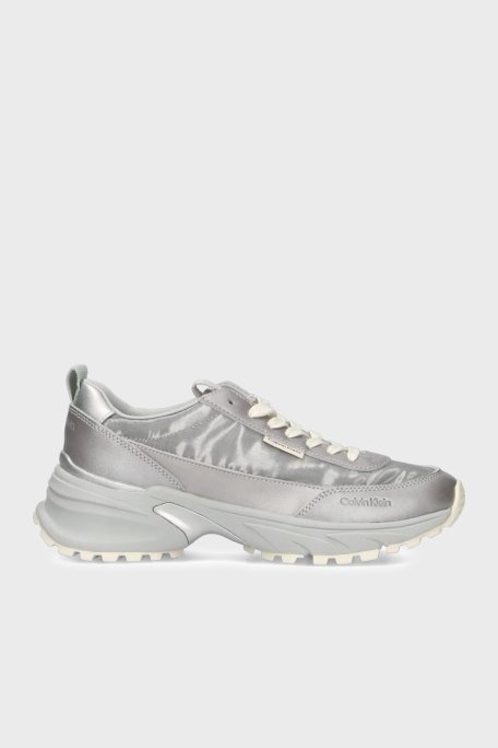 Calvin Klein Logolu Sneaker Kadın Ayakkabı HW0HW02999 PE6 GRİ - Calvin Klein