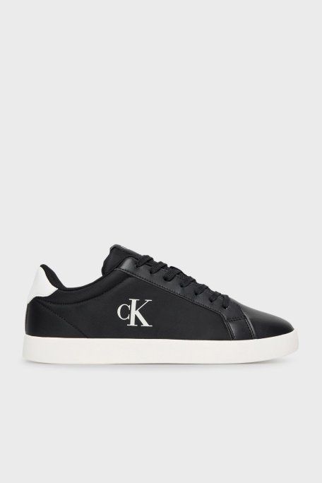 Calvin Klein Logolu Sneaker YM0YM012130GM Erkek Ayakkabı YM0YM01213 0GM SİYAH-BEYAZ - Calvin Klein